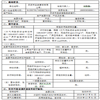 邵武市三泉萤石有限公司环境信息公开